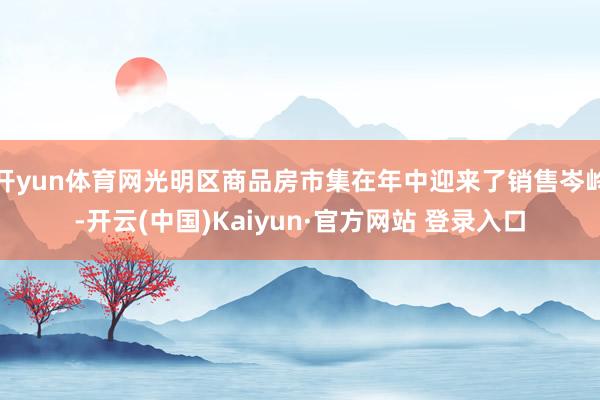 开yun体育网光明区商品房市集在年中迎来了销售岑岭-开云(中国)Kaiyun·官方网站 登录入口